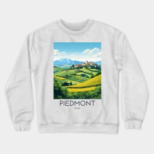 A Pop Art Travel Print of Piedmont - Italy Crewneck Sweatshirt